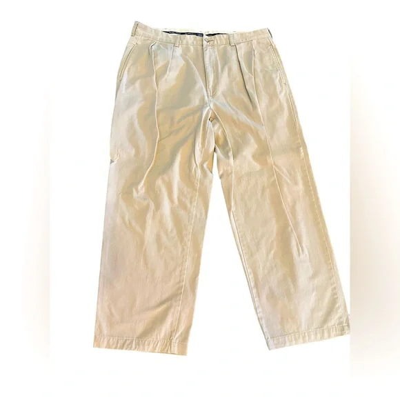 Polo Ralph Lauren Classic-Fit Flat-Front Bedford Chino Pants Khaki Size 38 - Picture 1 of 4